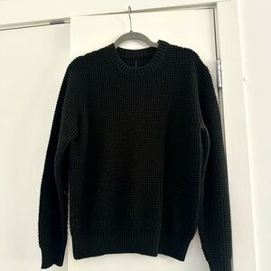 Black Waffle Sweater